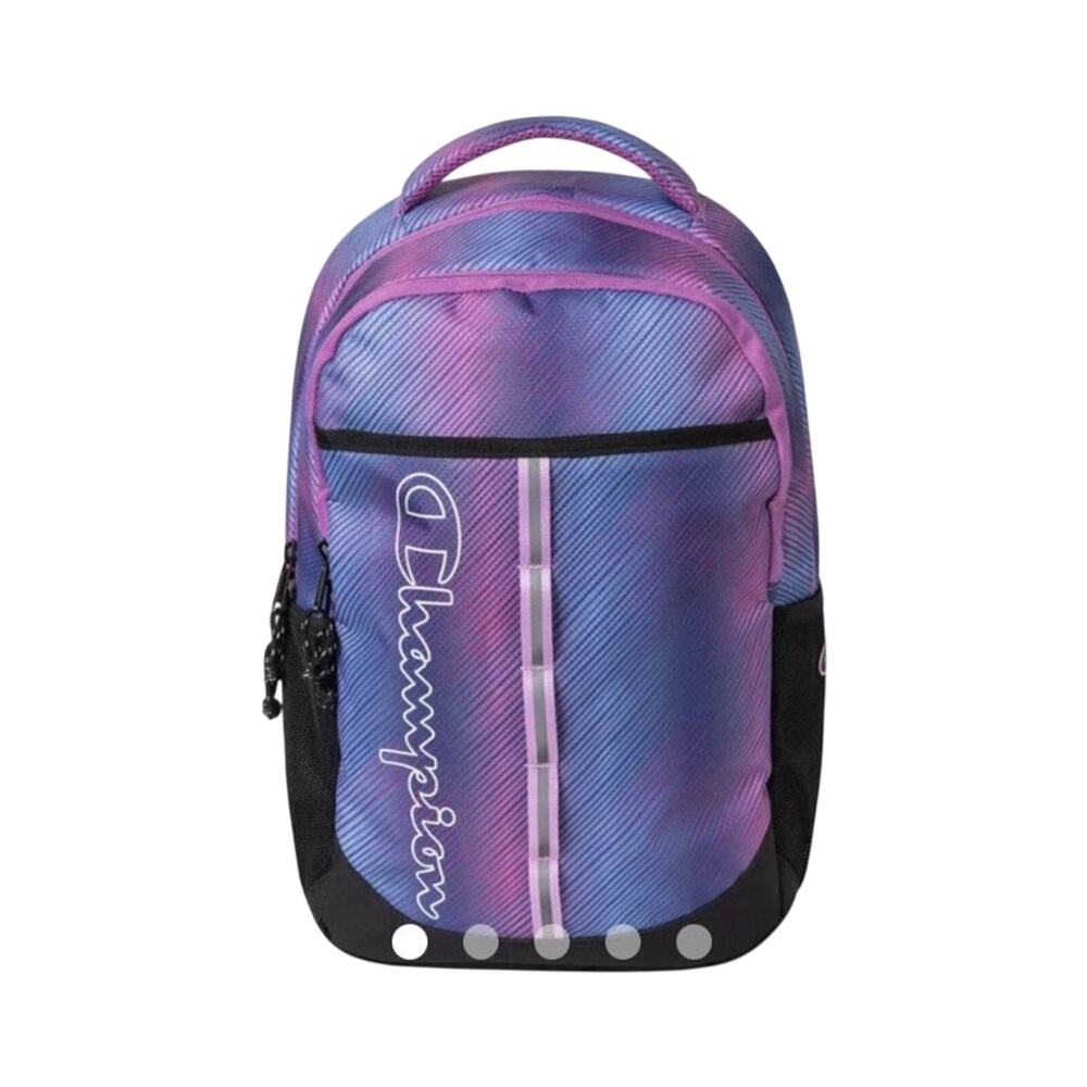 Champion Center Backpack Blue/Pink School Laptop Travel gym Lightweight  New